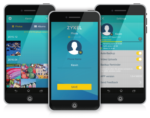 Exclusive Zyxel Photo App backs up your photos quickly and easily